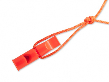 ACME Doppeltonpfeife mit Trill 641 6cm orange + Pfeifenband